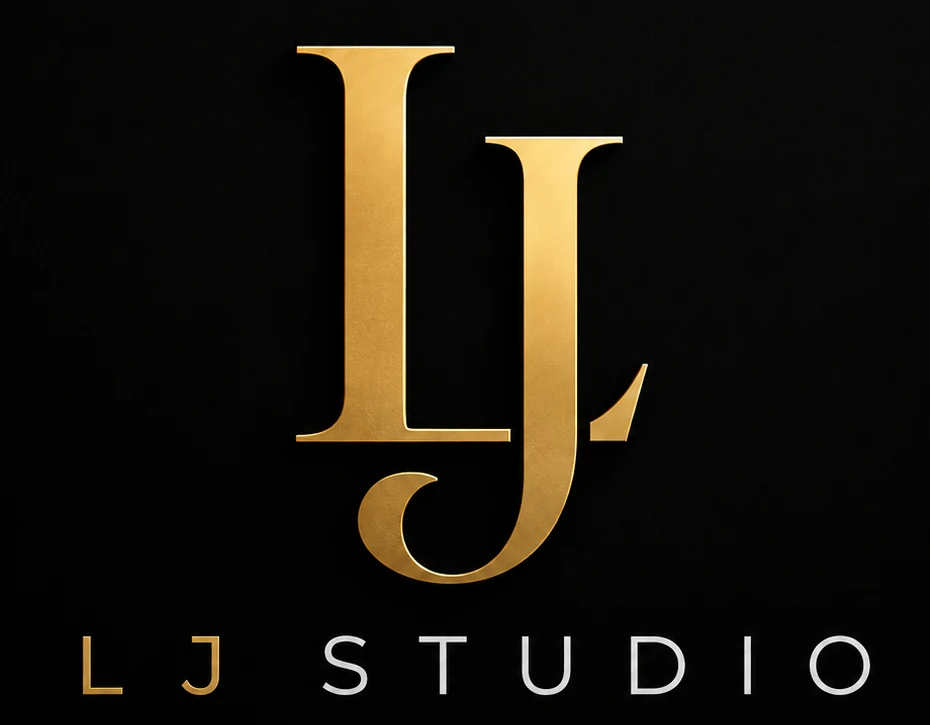Origineel gouden LJ Studio monogram